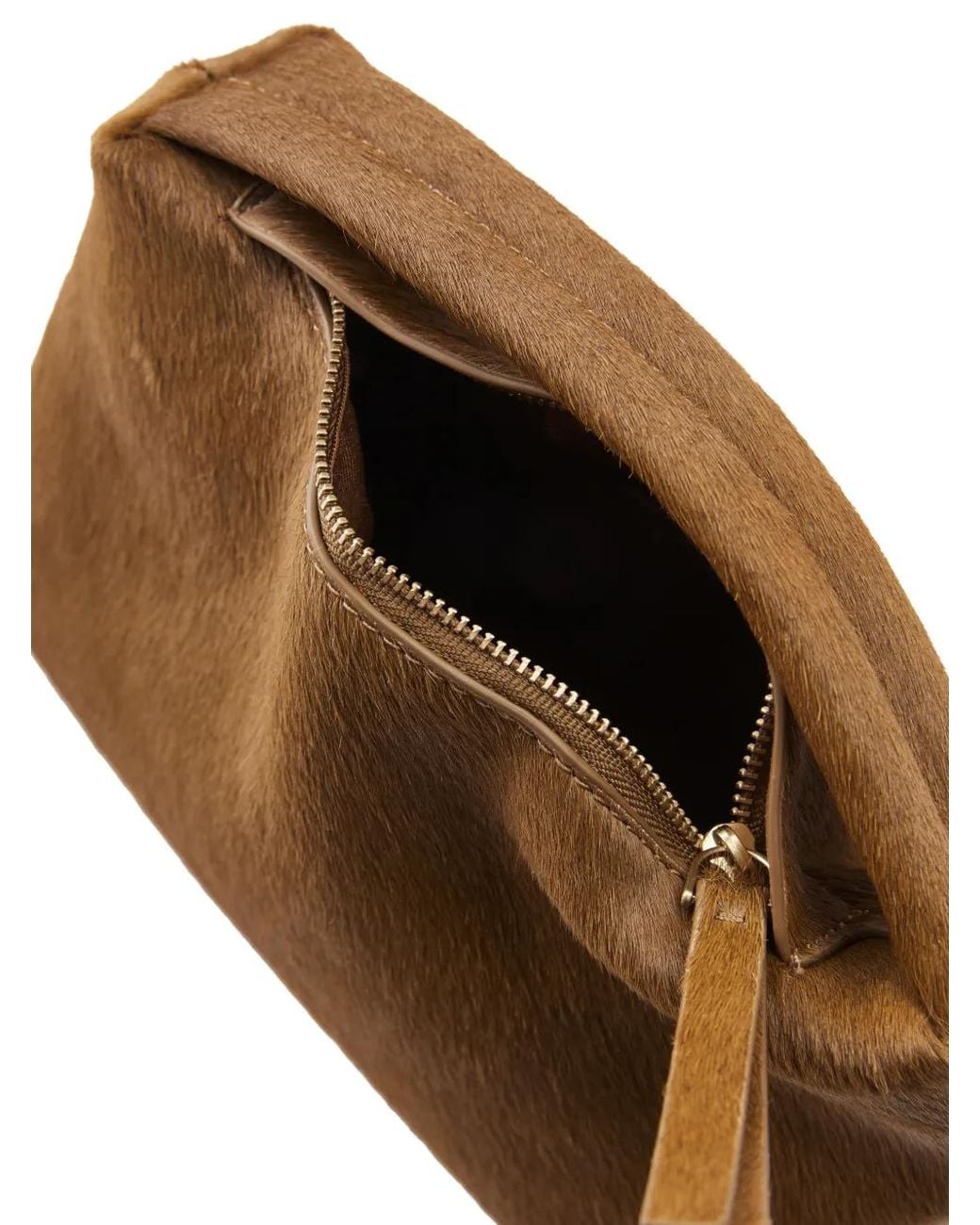 JNBY Brown Pochette Pony En Cuir