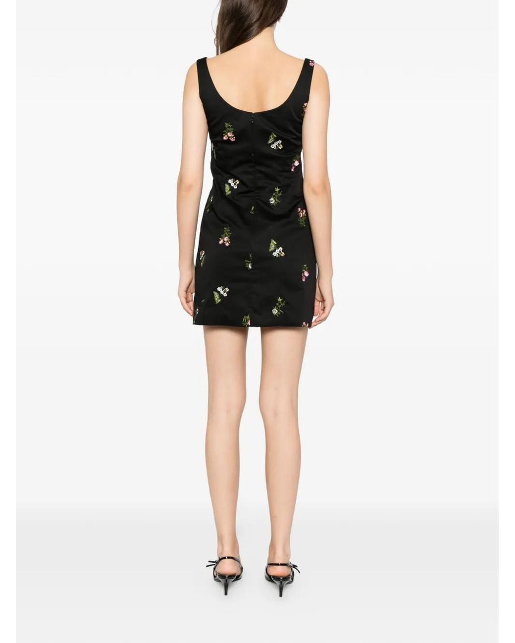 Cynthia Rowley Black Embroidered Mini Dress