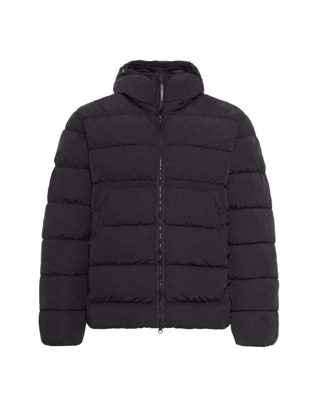 C P Company Black Goggle Down Jacket for men