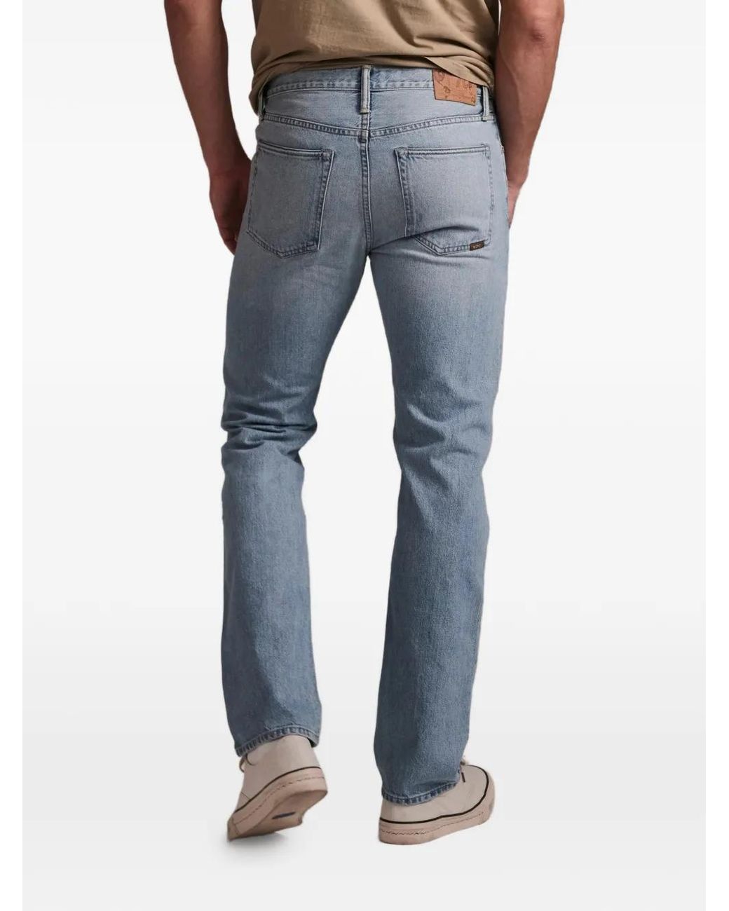 Vaqueros Con Parche Del Logo Seven7 de hombre de color Blue