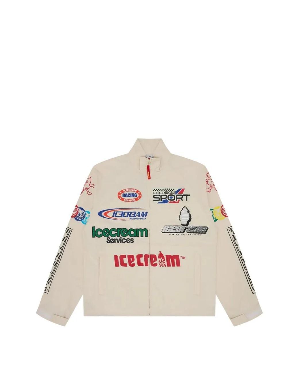 ICECREAM White Pit Crew Zip-Up Sport Jacket for men
