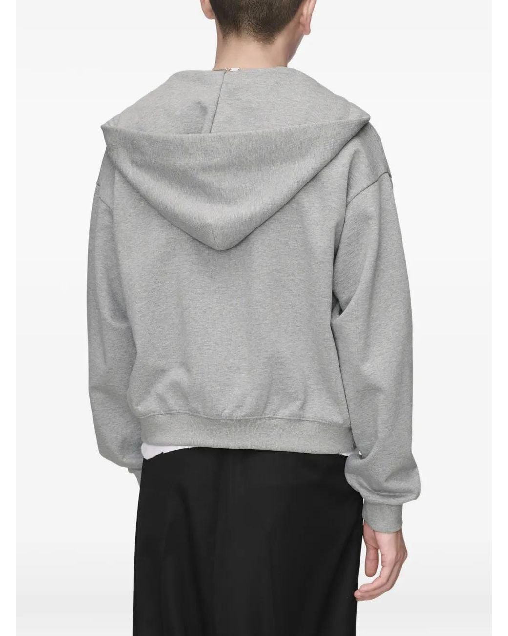 Maison Margiela Gray Zipped Hooded Sweatshirt for men