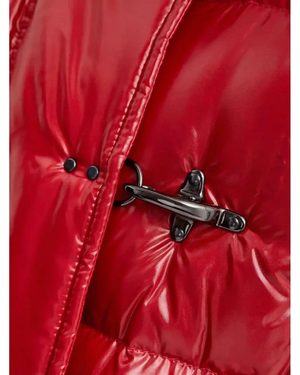 Fay Red Quilted Puffer Jacket