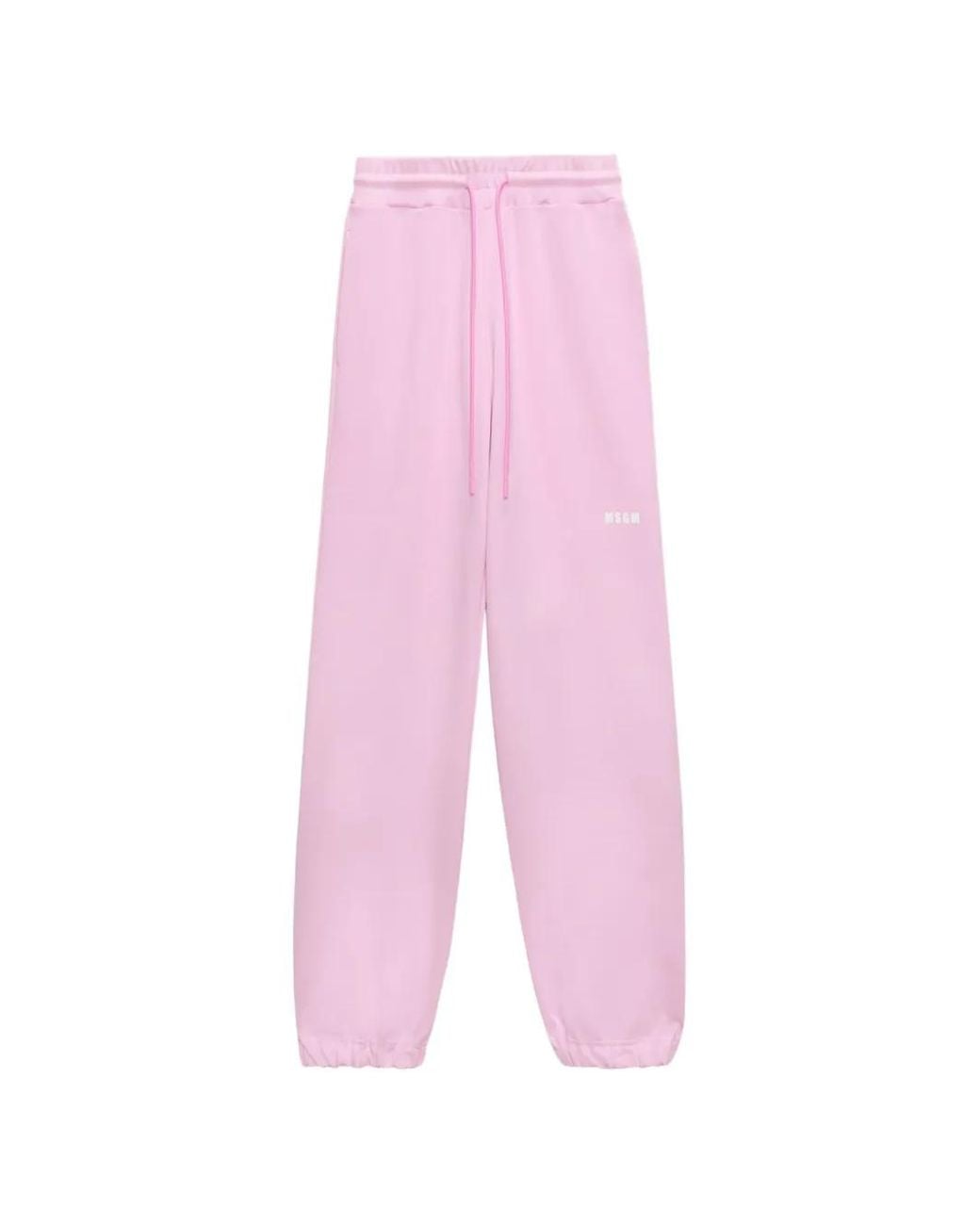 MSGM Pink Drawstring Track Pants