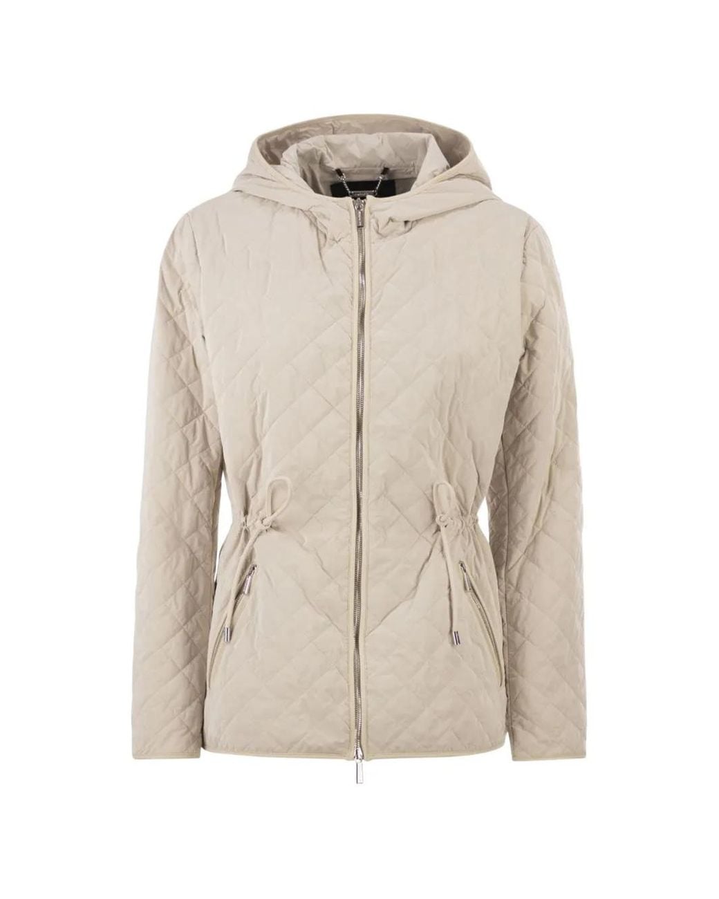 Moorer Natural Quilted Hooded Jacket