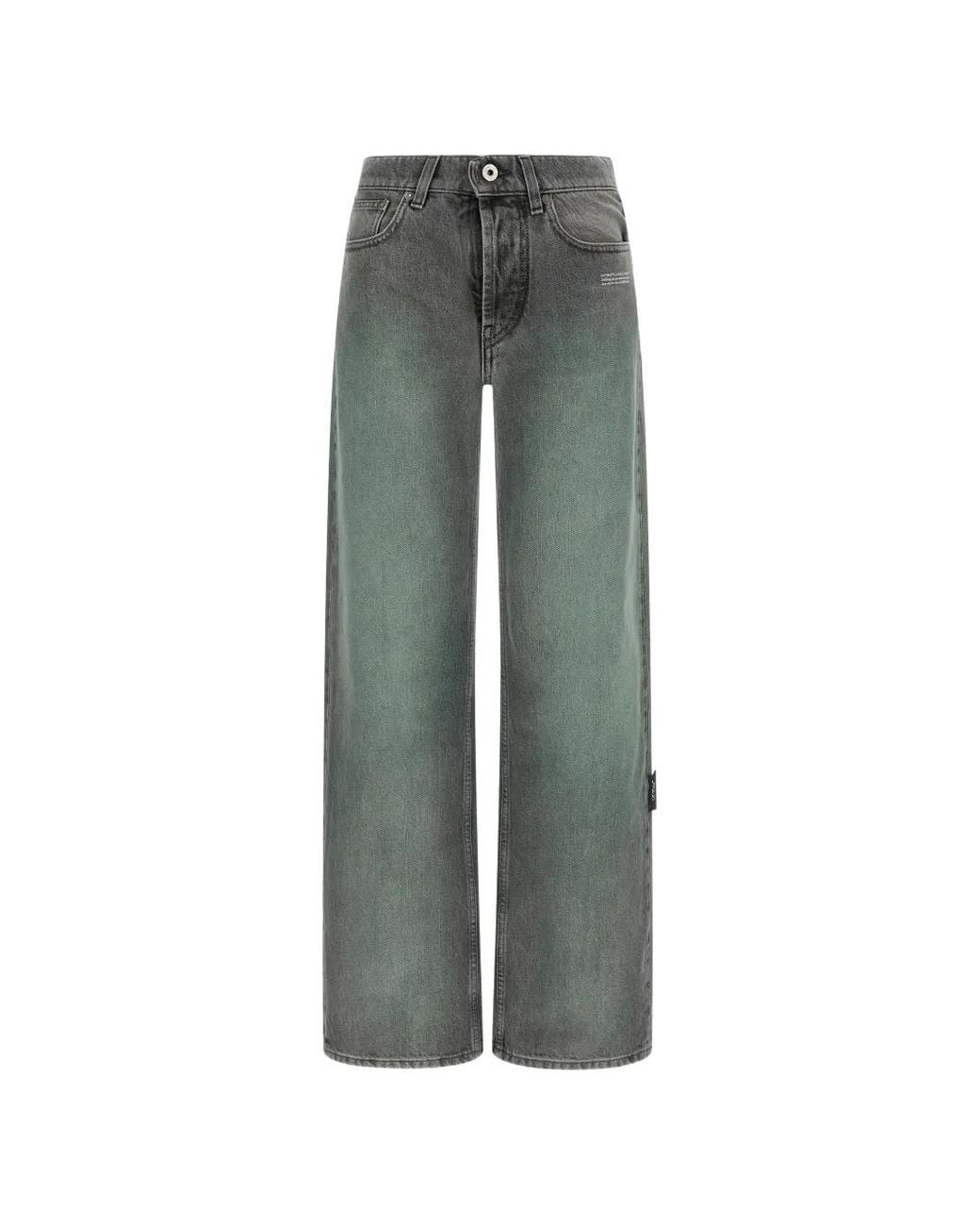 Off-White c/o Virgil Abloh Green Spray Susy Belt-Loops Jeans