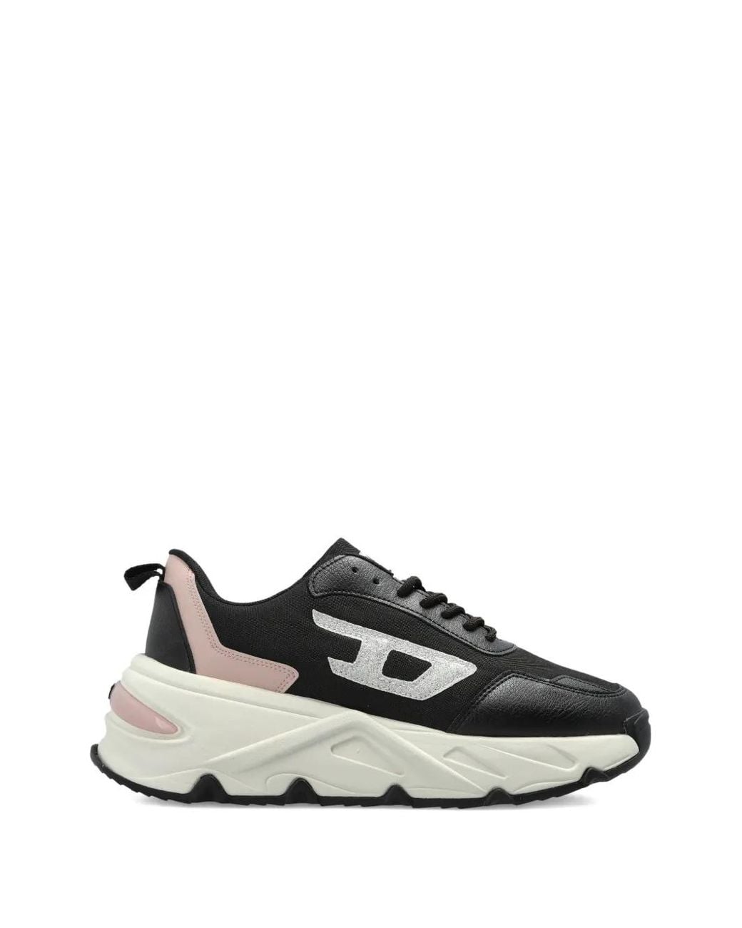 DIESEL White S-Savannah Logo Appliqué Sneakers