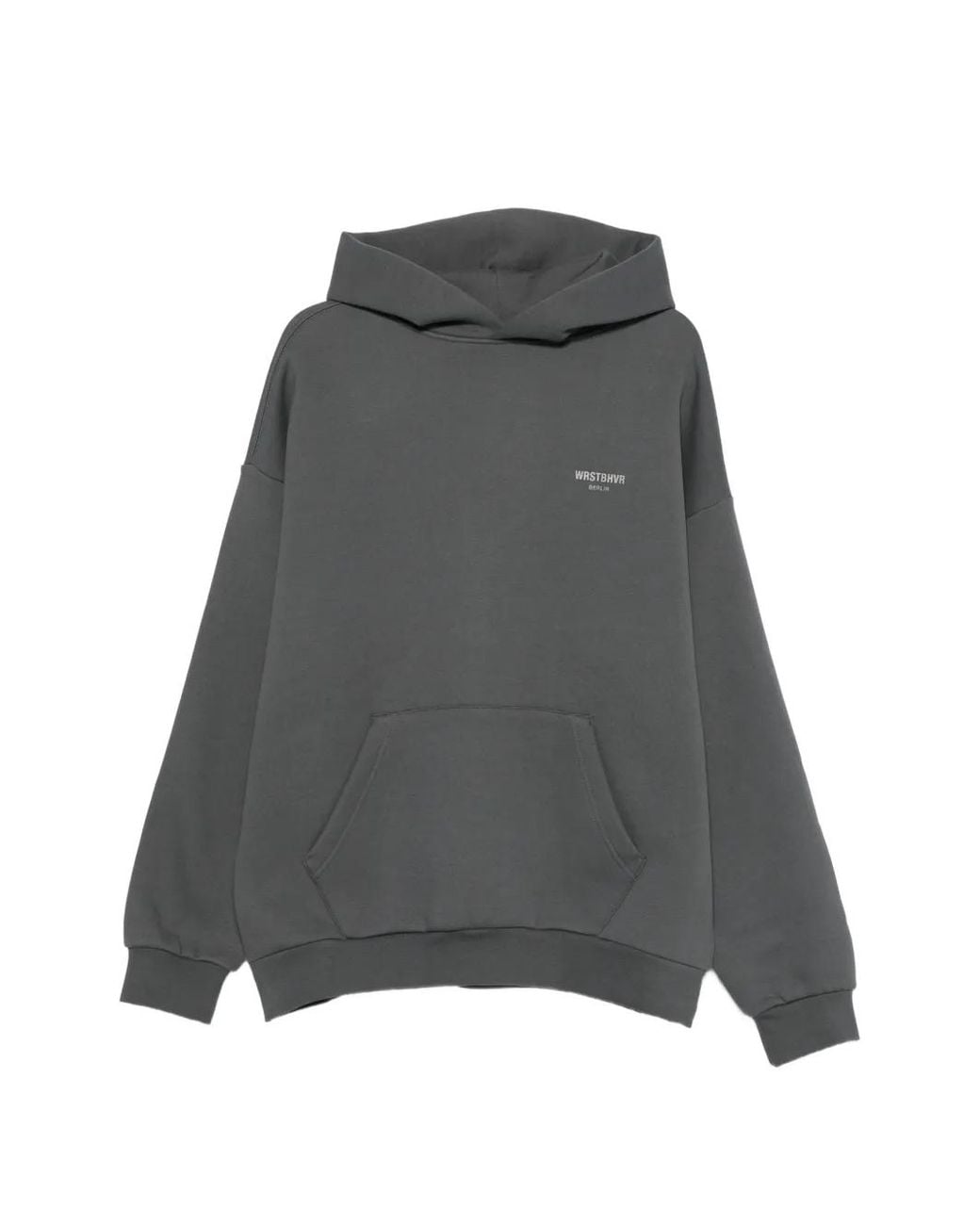 WRSTBHVR Gray Micah V2 Logo-Print Hoodie