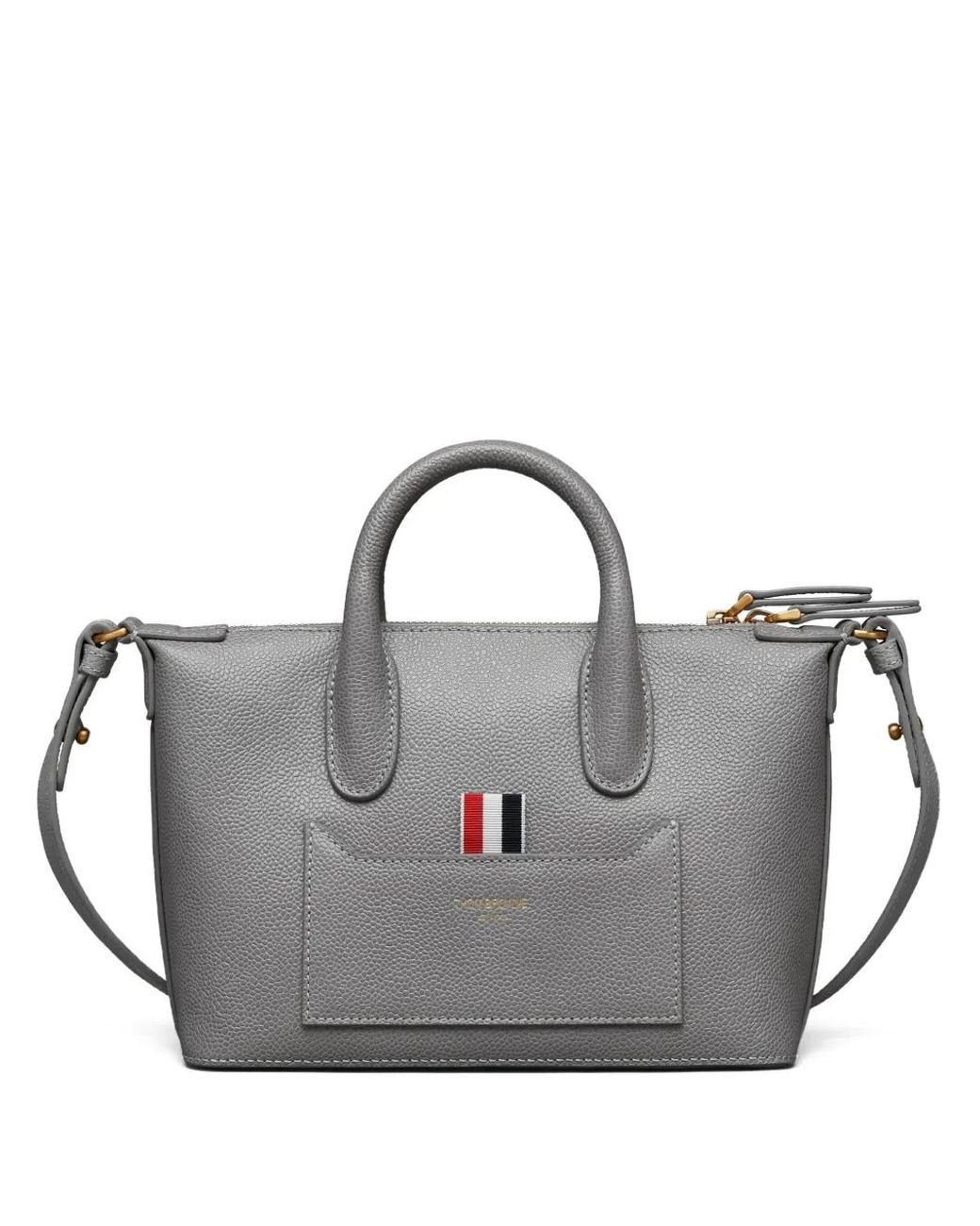 Thom Browne Gray Pebble Grain Micro Soft Duffle