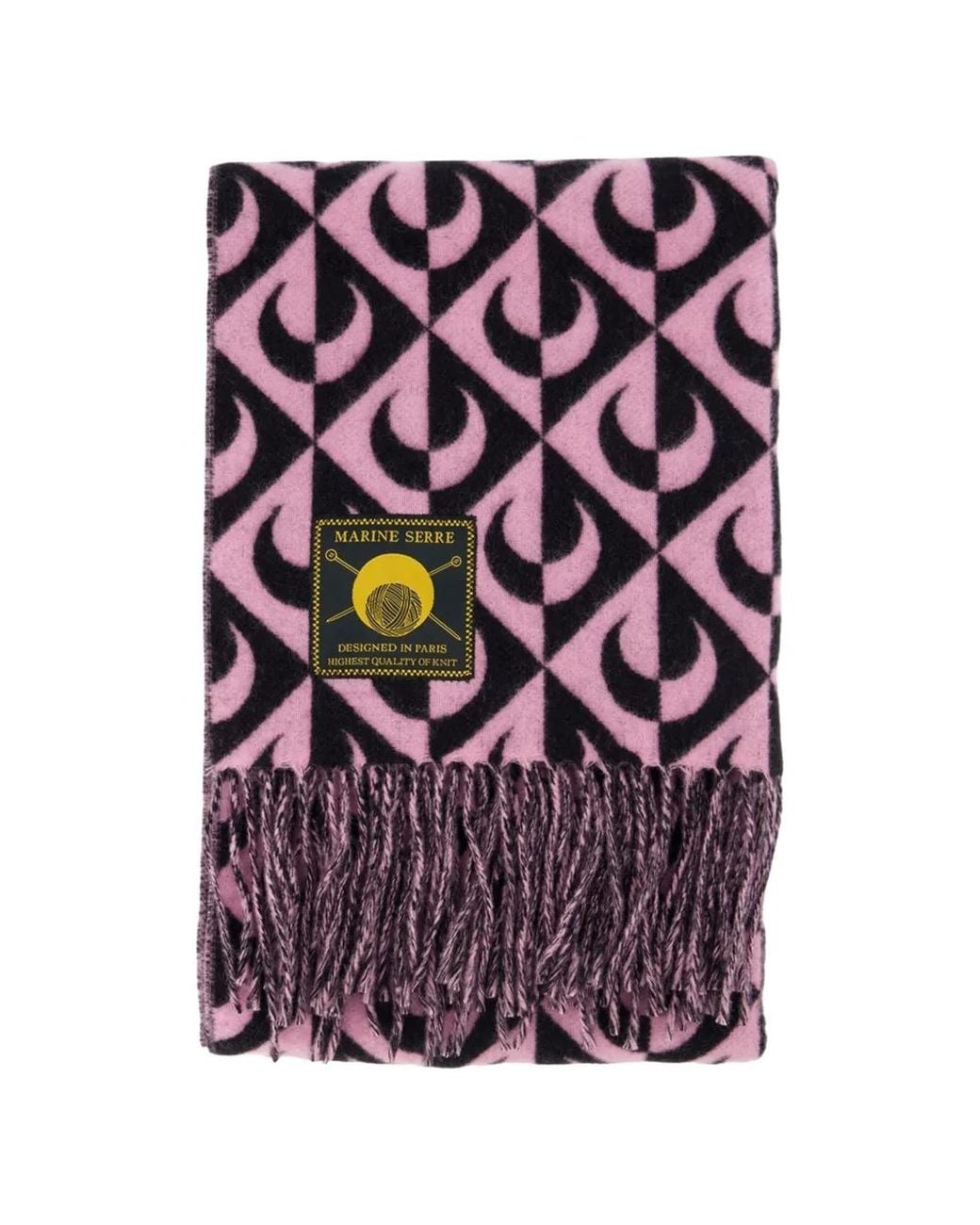 MARINE SERRE Purple Moon Lozenge Scarf