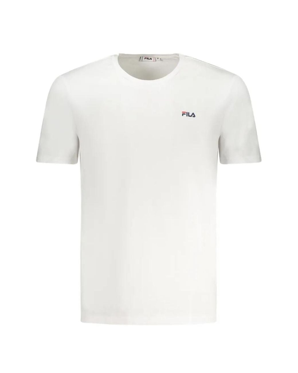 Fila White T-Shirt À Logo Imprimé for men