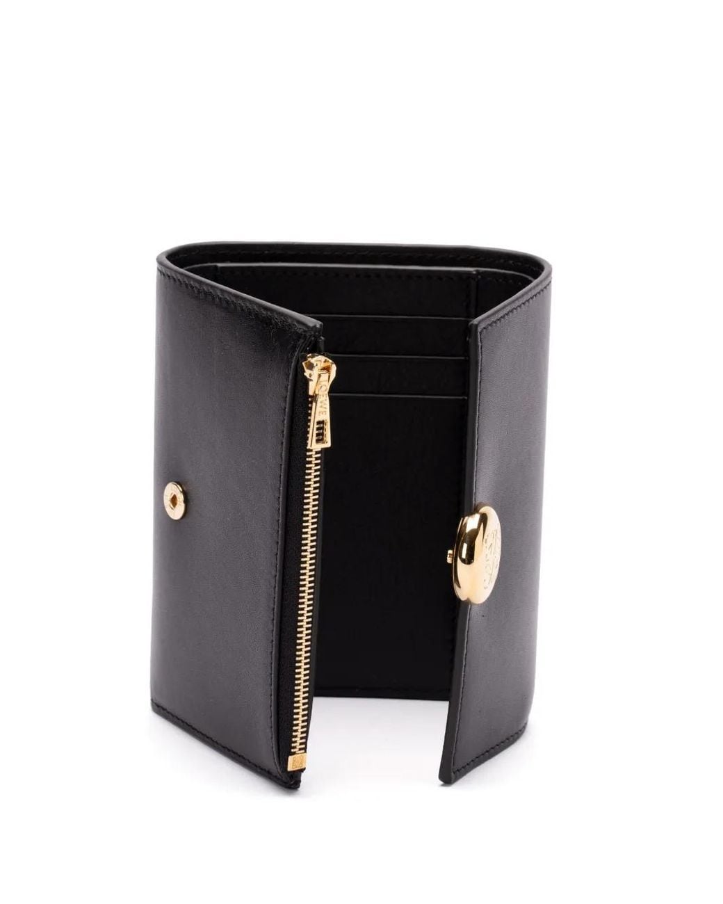 Loewe Black Pebble Small Vertical Wallet