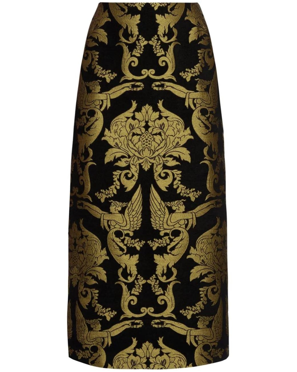 LaDoubleJ Black Printed Pencil Skirt