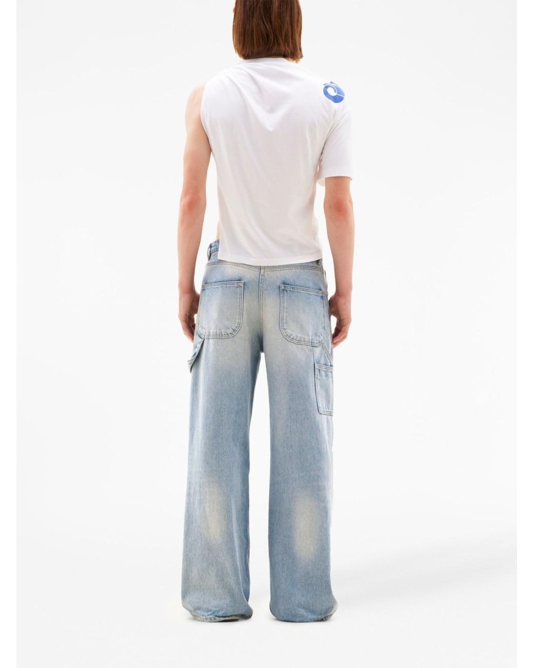 Tシャツ・カットソー COURREGES ASYMMETRIC TWIST CROPPED TOP 21324384_51468454_1000.jpg