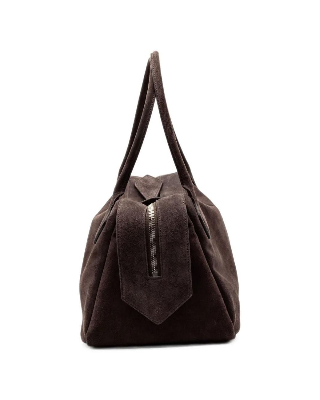 MINOBOSSI Black Medium Adele Suede Tote Bag