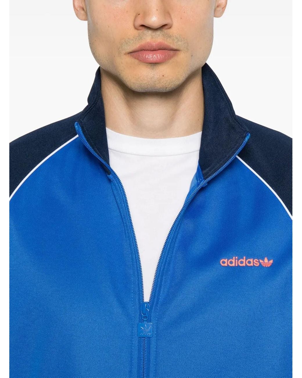 Adidas Blue 3-Stripes Track Jacket for men