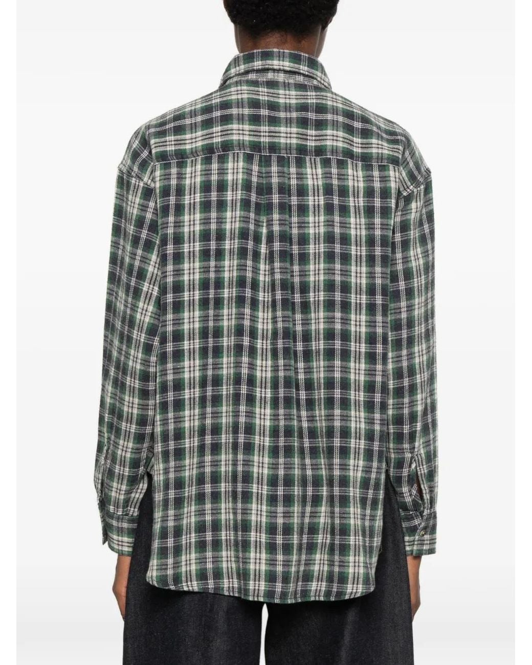 Universal Overall Gray Check-Print Flannel Shirt