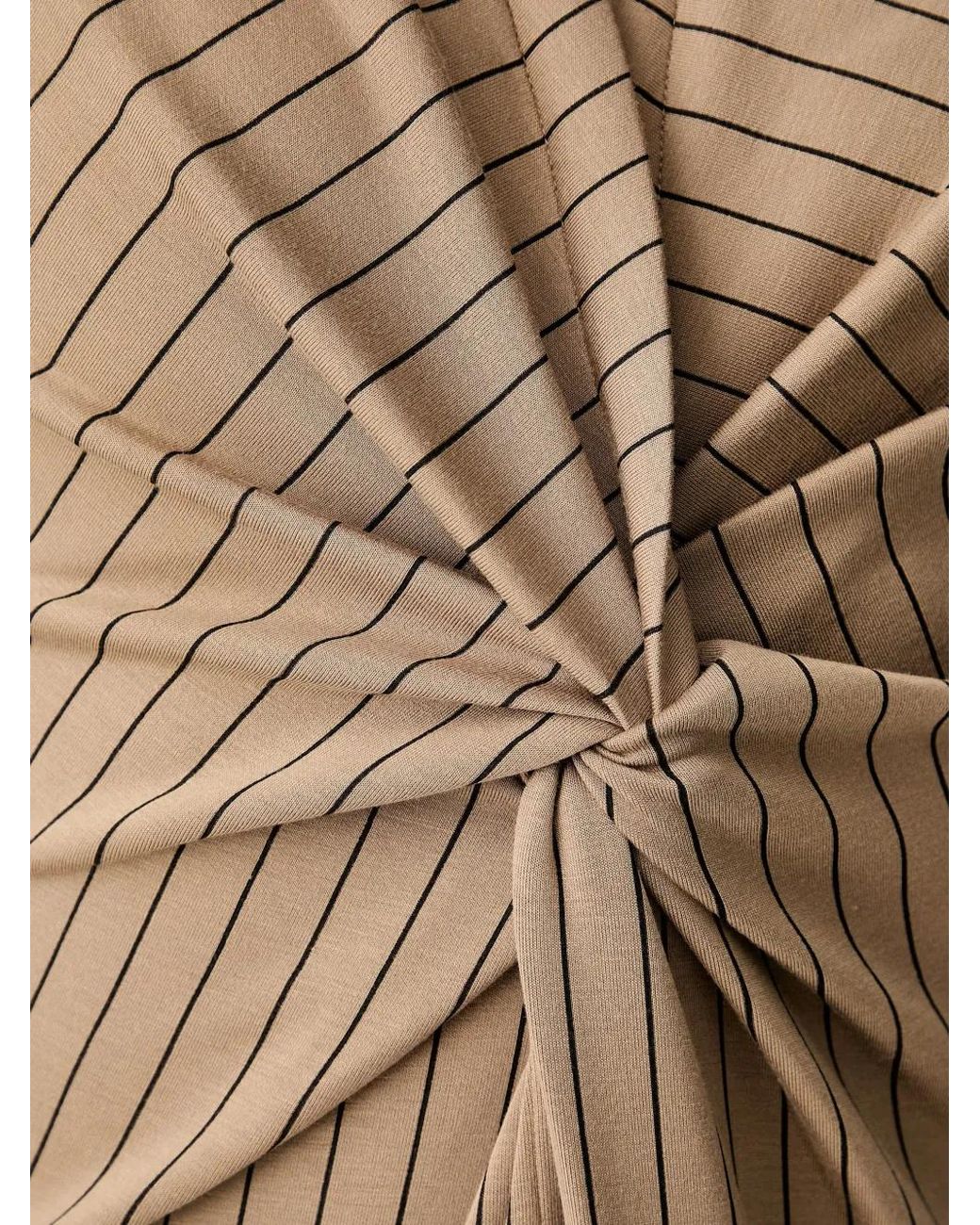 DKNY Natural Robe Courte À Fines Rayures Et Détail Torsadé