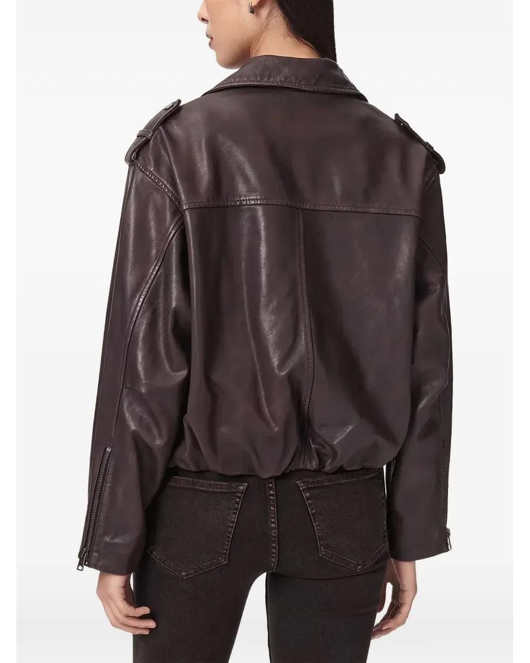 AllSaints Black Samina Leather Biker Jacket