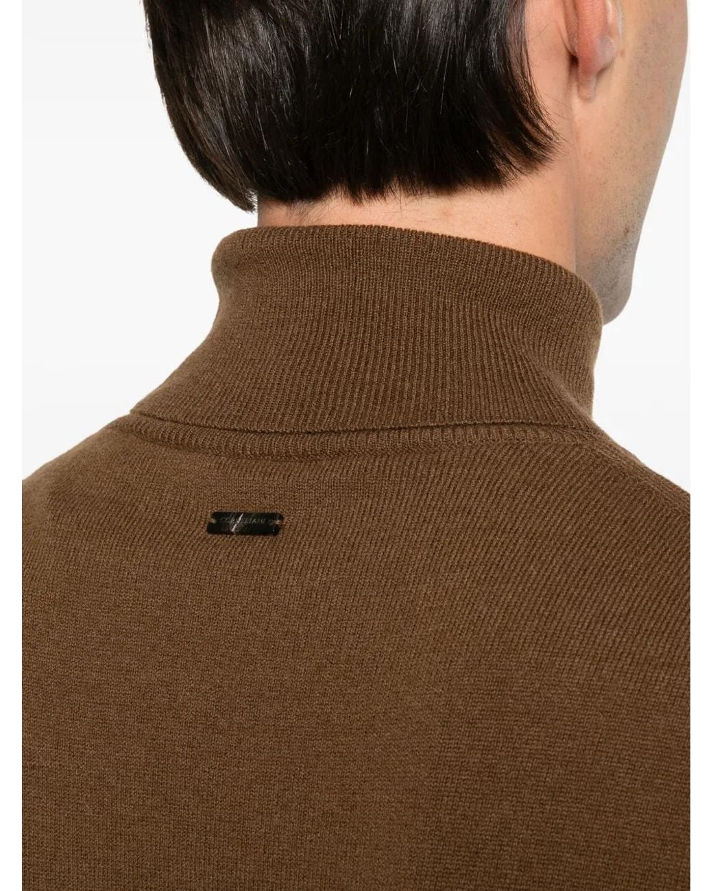 Corneliani Brown Roll-Neck Knitted Sweater for men