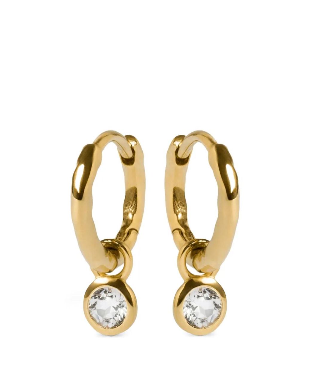 Monica Vinader Metallic Mini Huggie Earrings