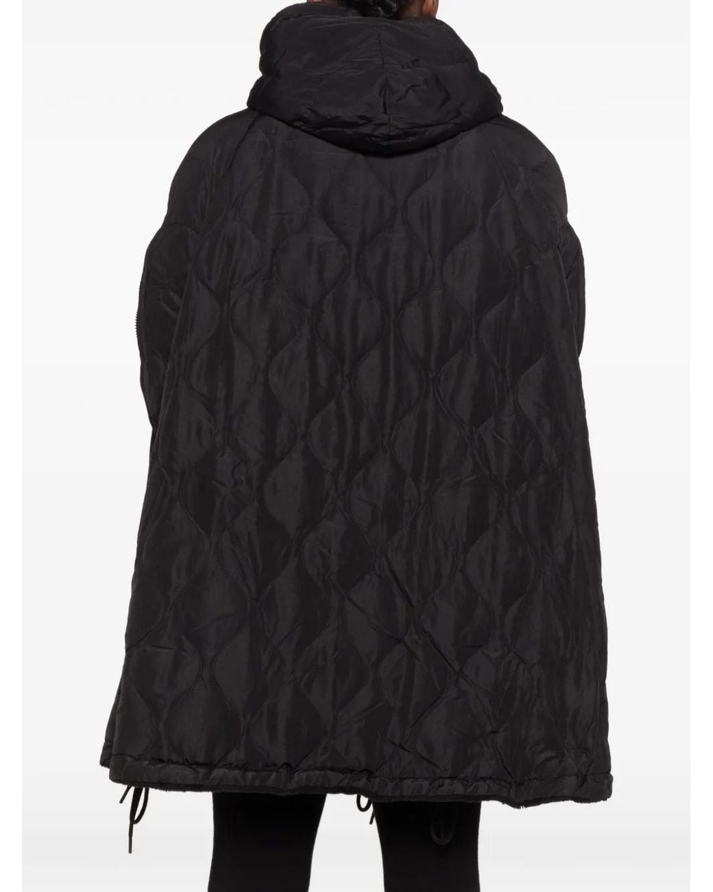 Taion Black Quilted Hooded Jacket