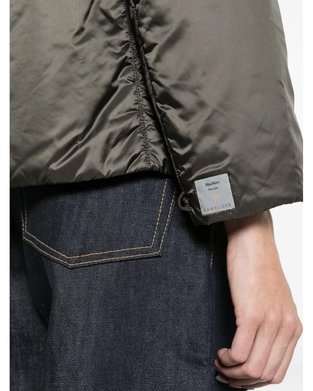 Max Mara Green Padded Water-Repellent Hooded Jacket