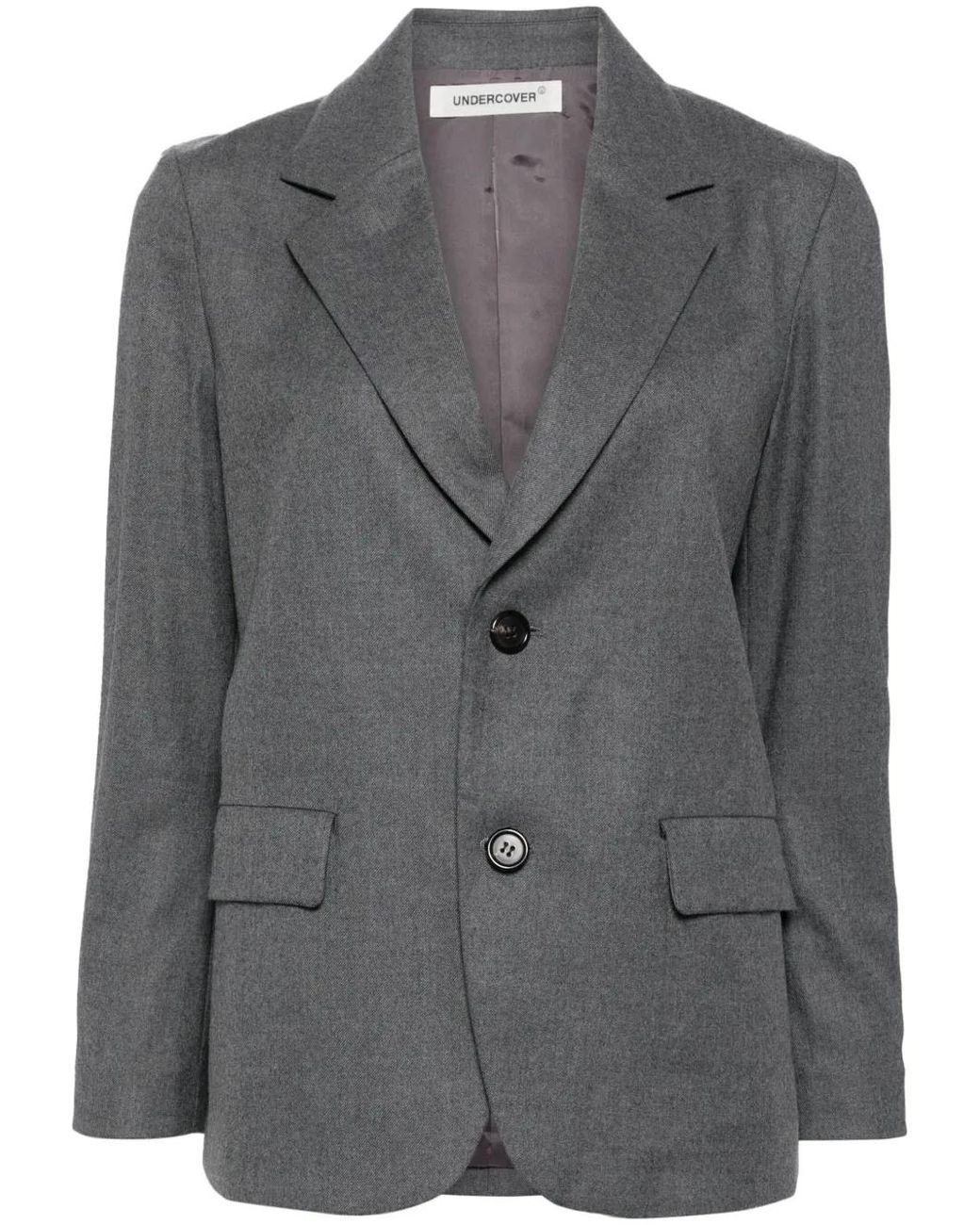 Undercover Gray Single-Breasted Blazer