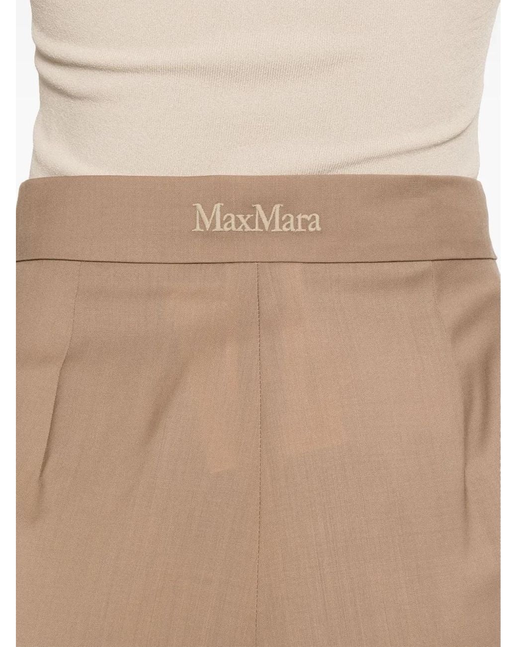 Max Mara Bruine Kledingbroek in het Natural