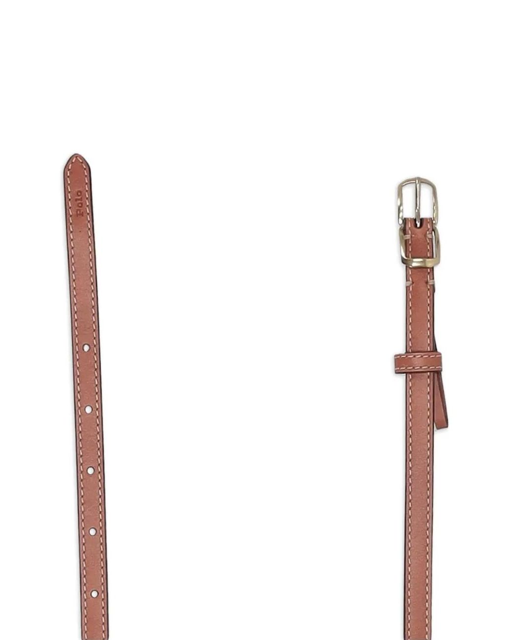 Polo Ralph Lauren White Buckle Leather Belt