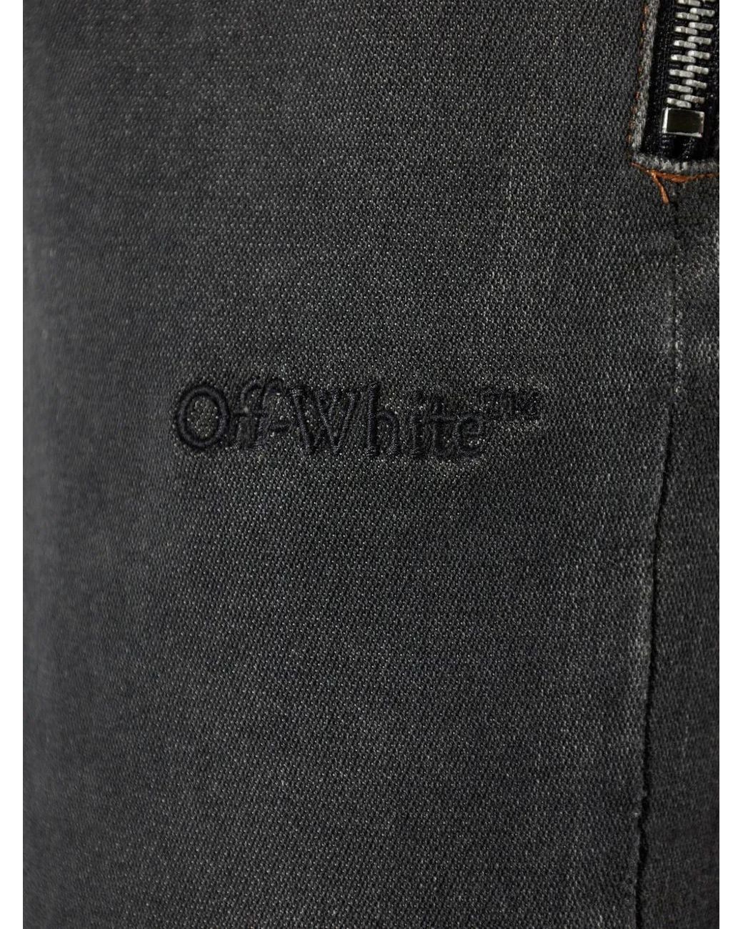 Off-White c/o Virgil Abloh Black Distressed Diag Slouchy Sweat-Trousers for men