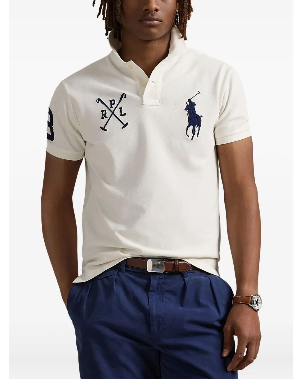 Polo Ralph Lauren Cotton Polo Shirt in White for Men | Lyst