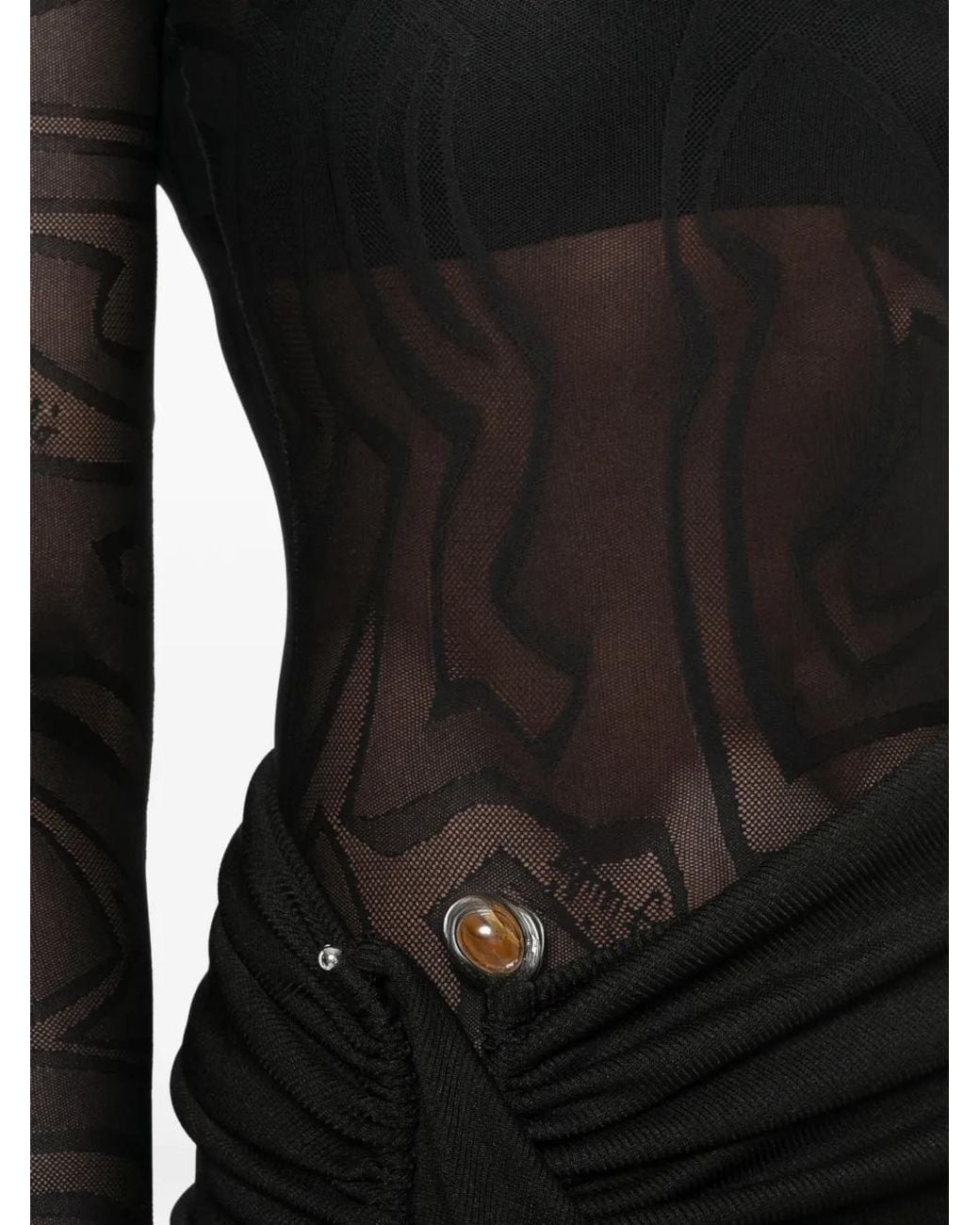 Emilio Pucci Black Iride-Print Blouse