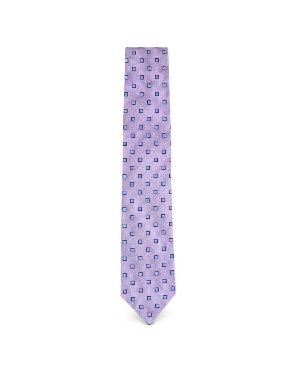 Brioni Purple Geometric-Print Tie for men