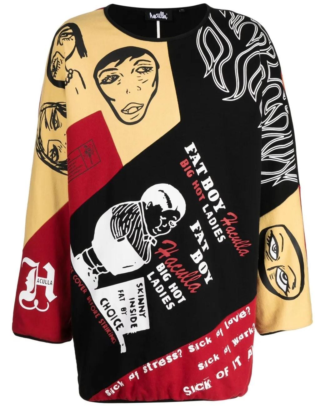 Haculla Black Sick Of It All Cotton Sweatshirt for men