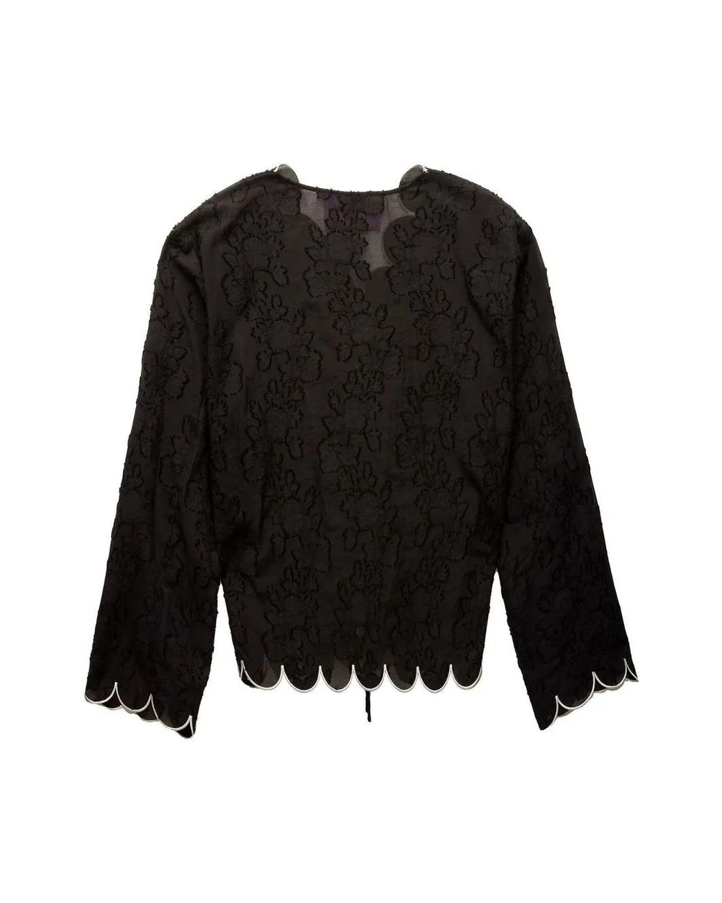 LaDoubleJ Black Embroidered Crop Jacket