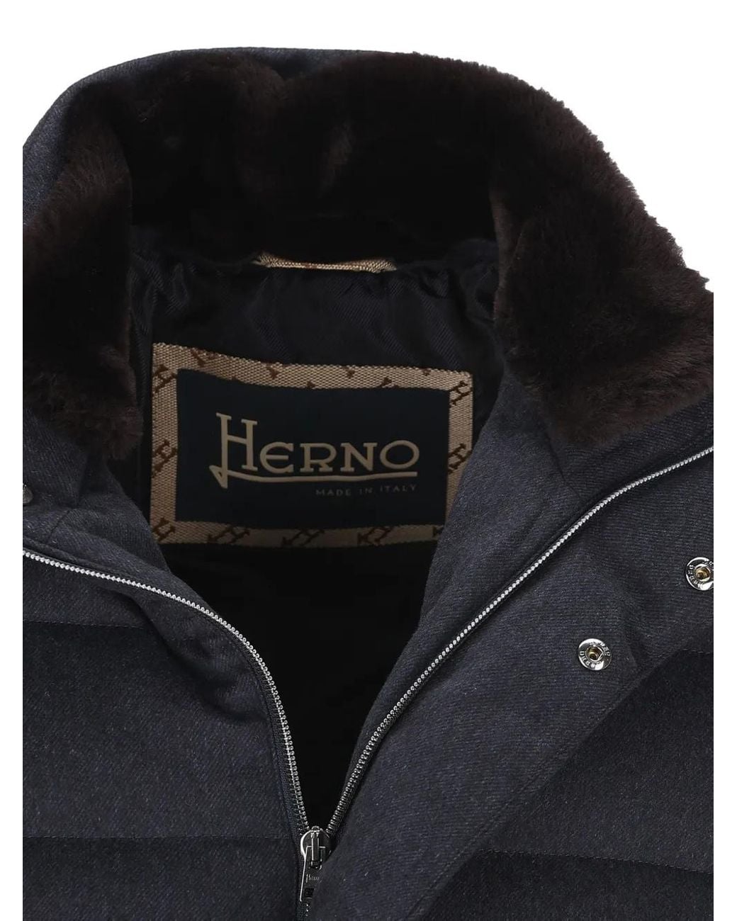 Herno Blue Quilted Padded Jacket for men
