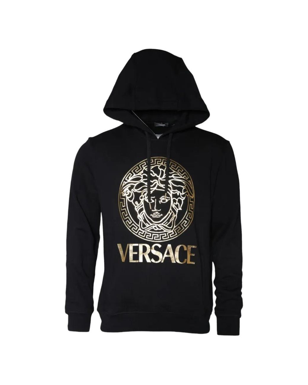 Versace Black Medusa-Print Hoodie for men