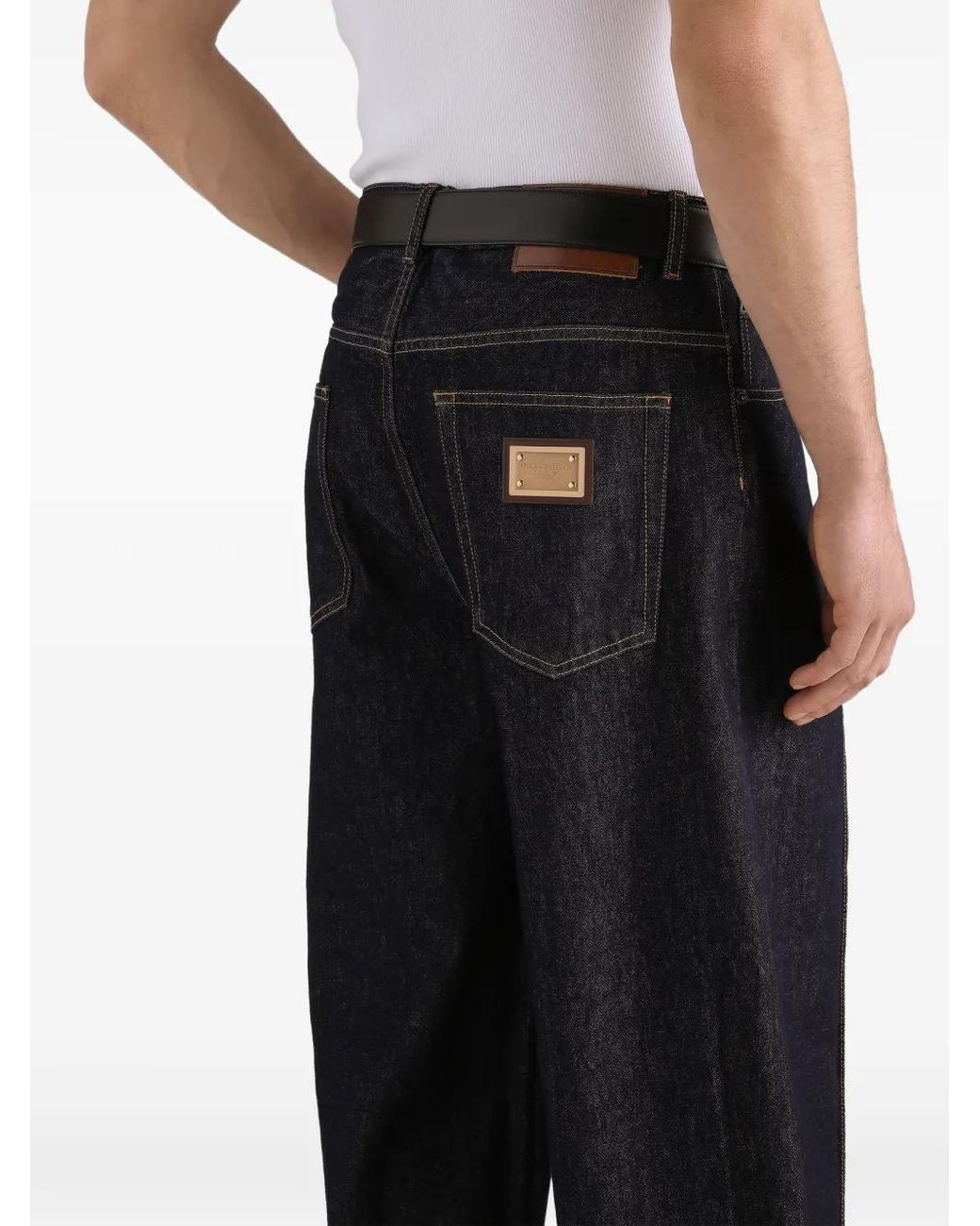 Dolce & Gabbana Black Denim Trousers for men