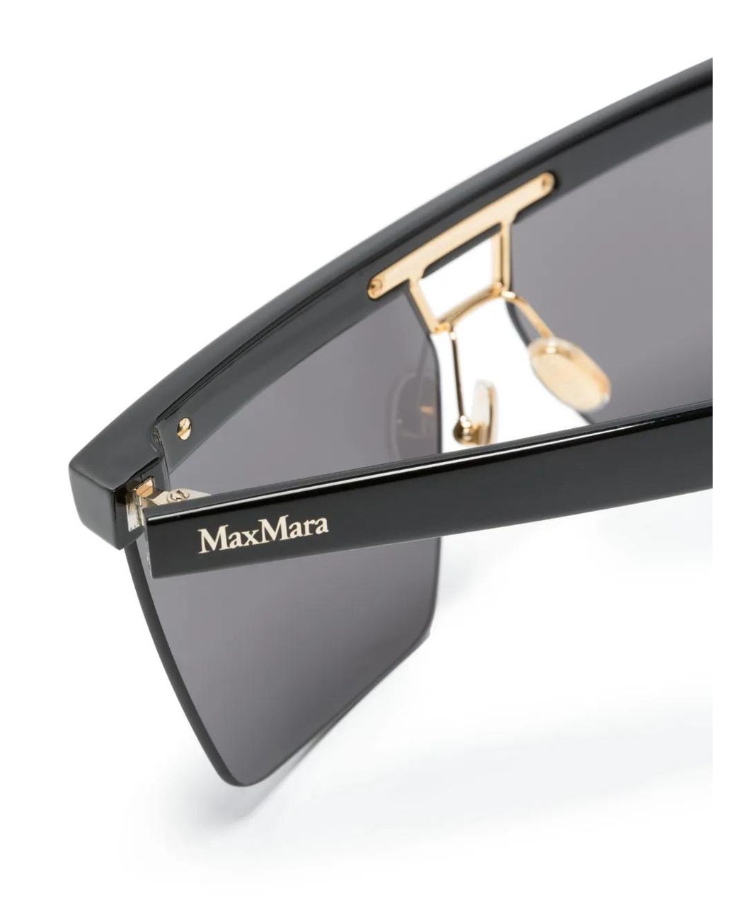Max Mara Eyewear Gray Rectangle-Frame Sunglasses