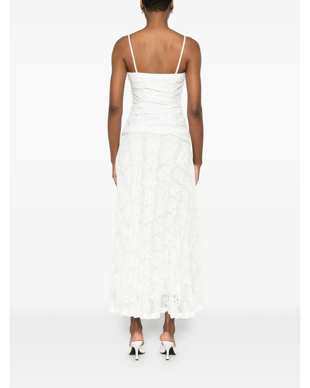 Jonathan Simkhai White Annalise Lace Midi Dress