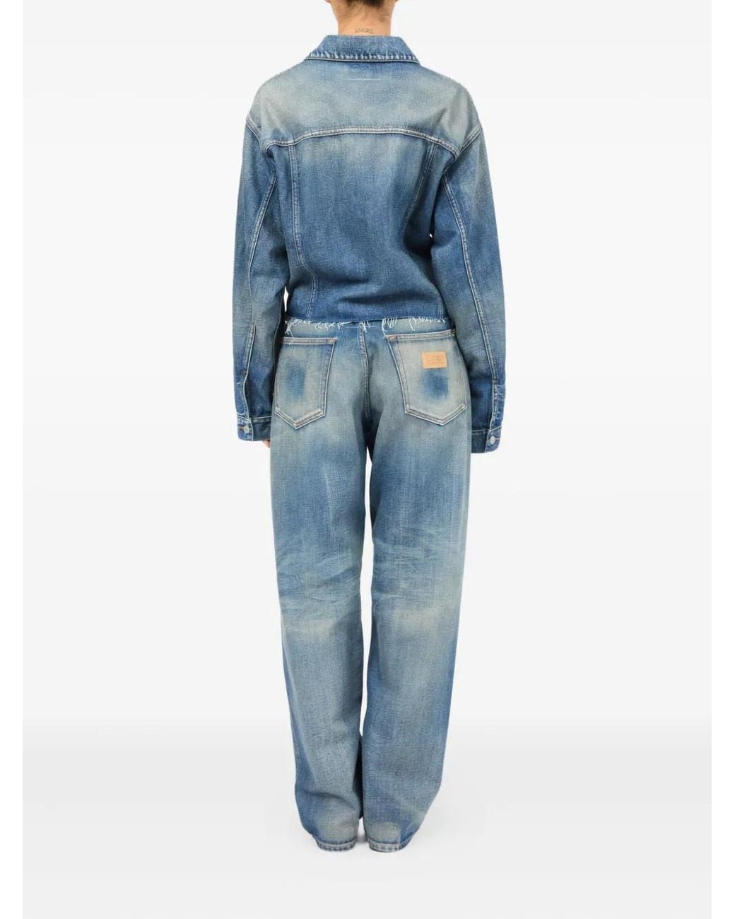 MM6 by Maison Margiela Blue Belted Denim Jacket