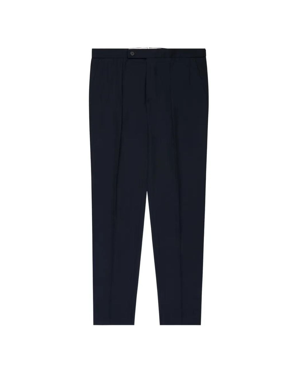 Incotex Blue Pleated Tapered Trousers for men