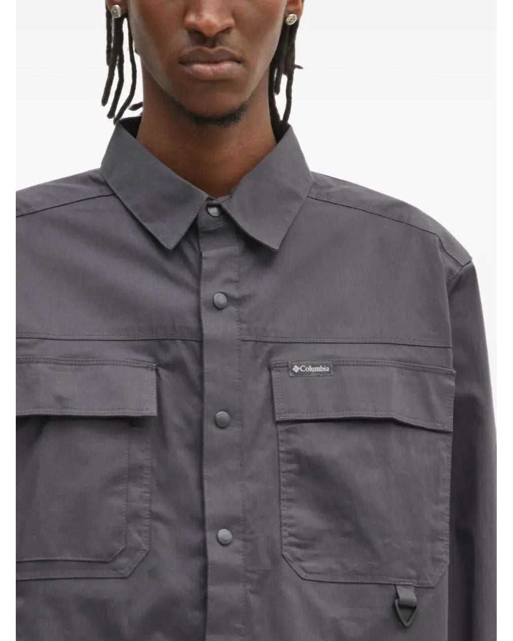 Columbia Gray Landroamer Chest-Pocket Shirt for men