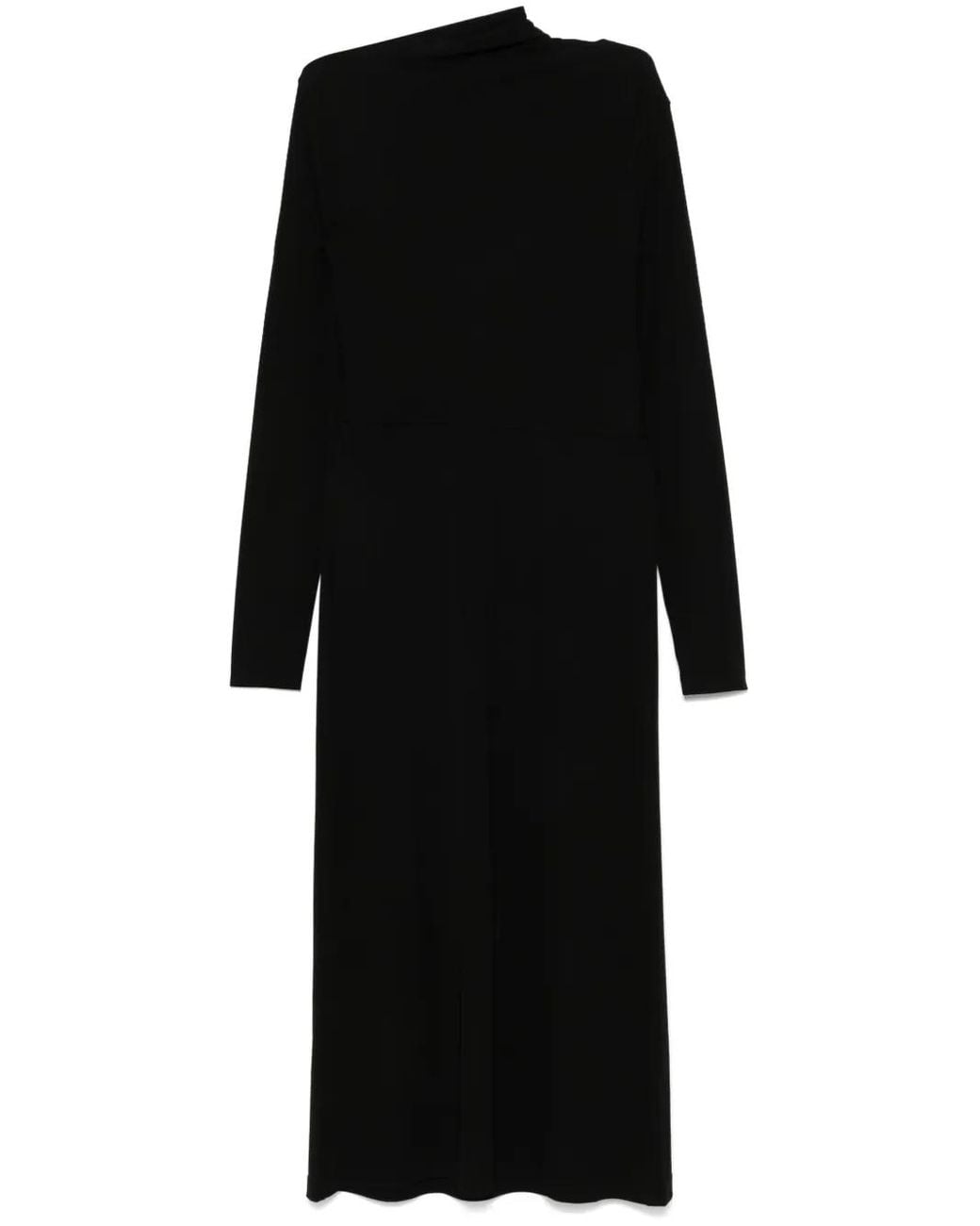 Totême Black Draped Dress