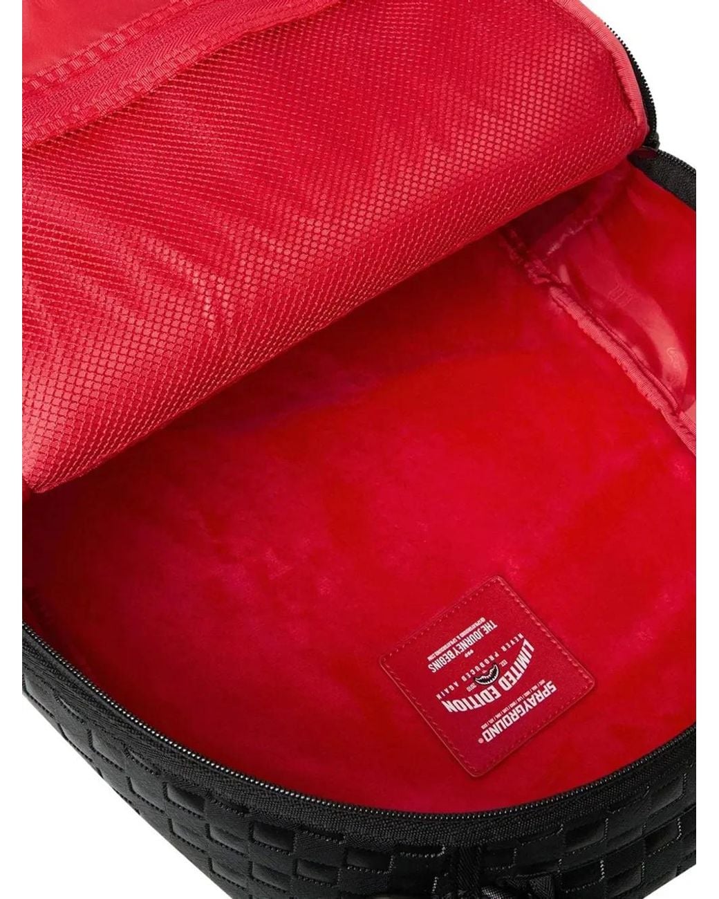 Sprayground Black Raised-Check Backpack