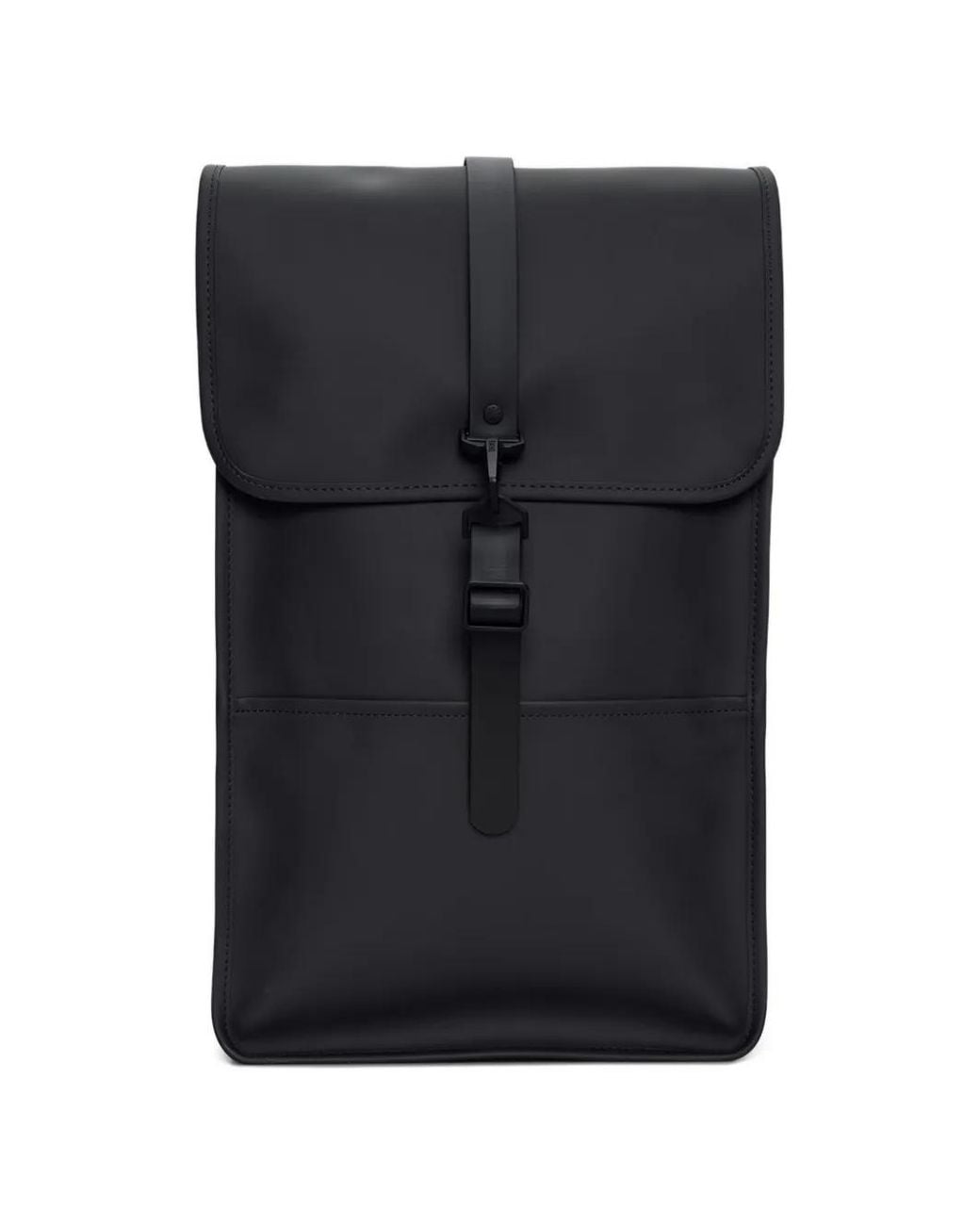 Rains Black W3 Flap Magnetic Backpack