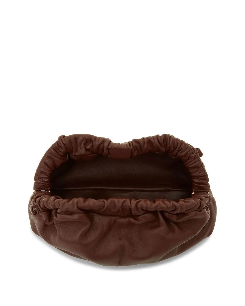 Mansur Gavriel Brown Mini Cloud Clutch Bag