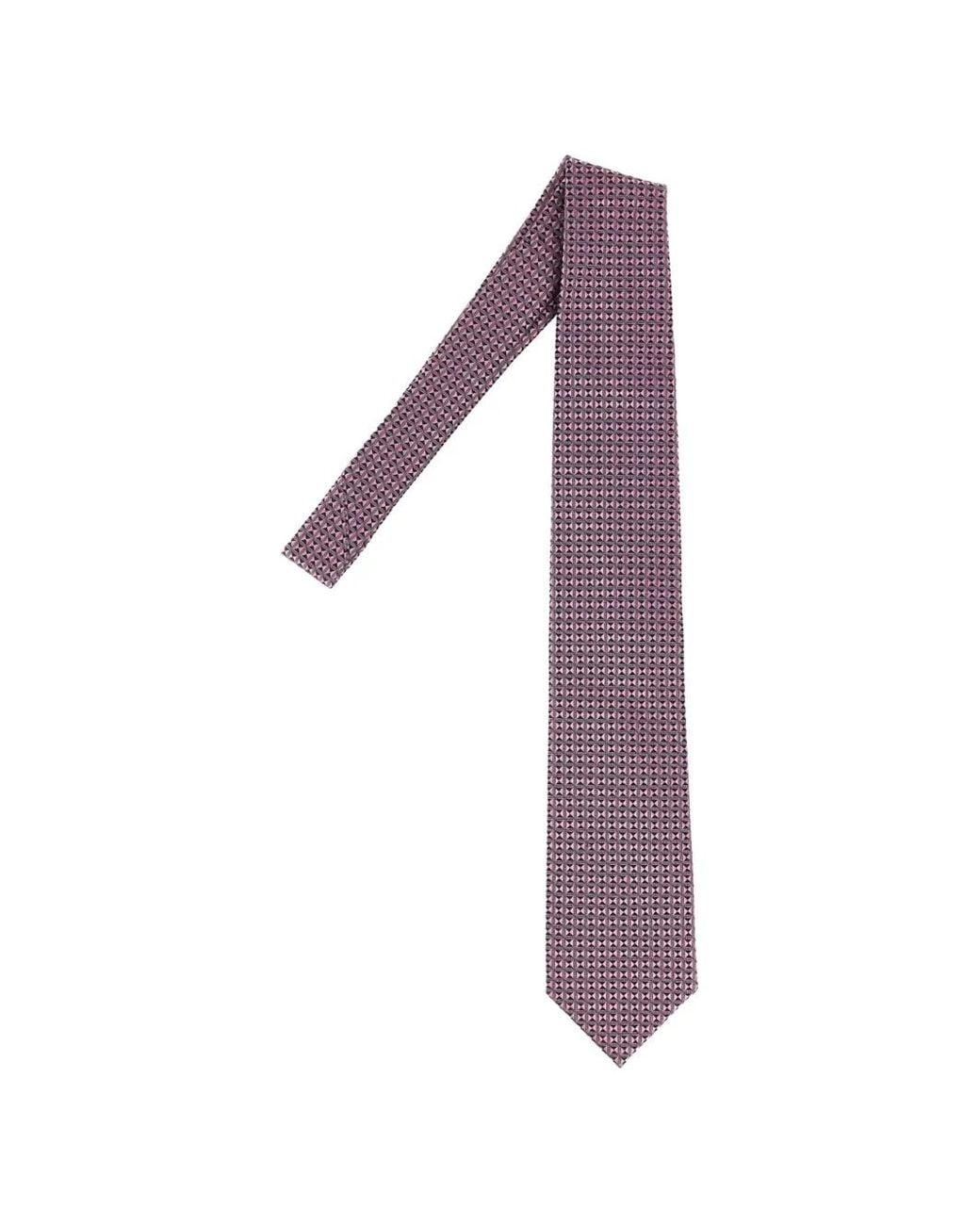 Brioni Purple Textured Silk Tie for men