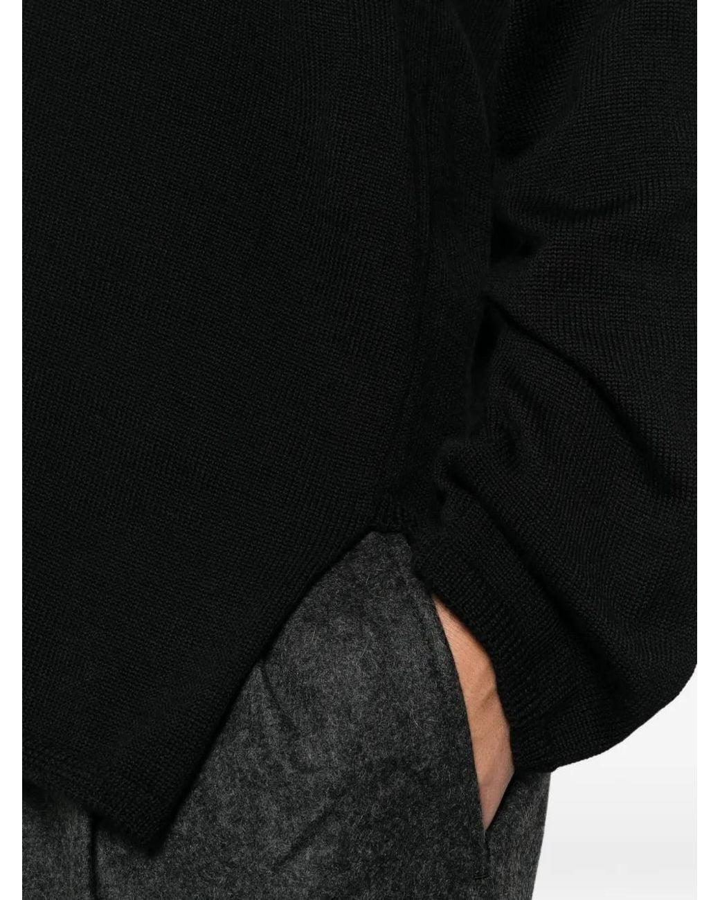 Comme des Garçons Black Crew-Neck Sweater for men